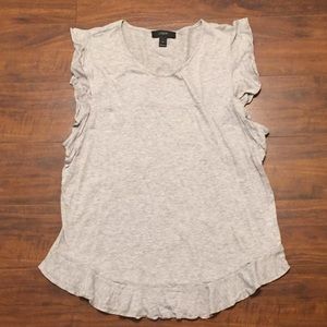 J. CREW Ruffle Sleeveless Tee